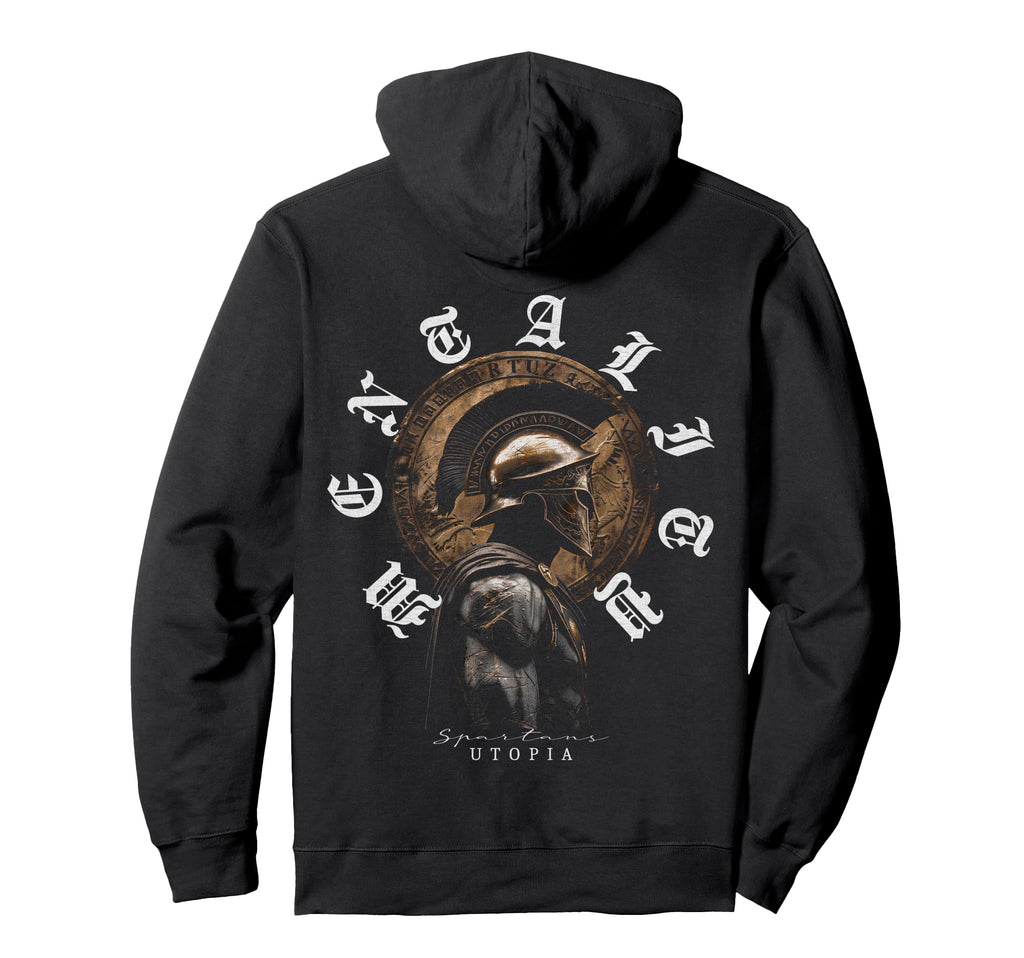 Back Spartan Helmet Warrior Y2K Hoodie - Fun Novelty Design for Adults - T-Shirt, Sweatshirt, Hoodie