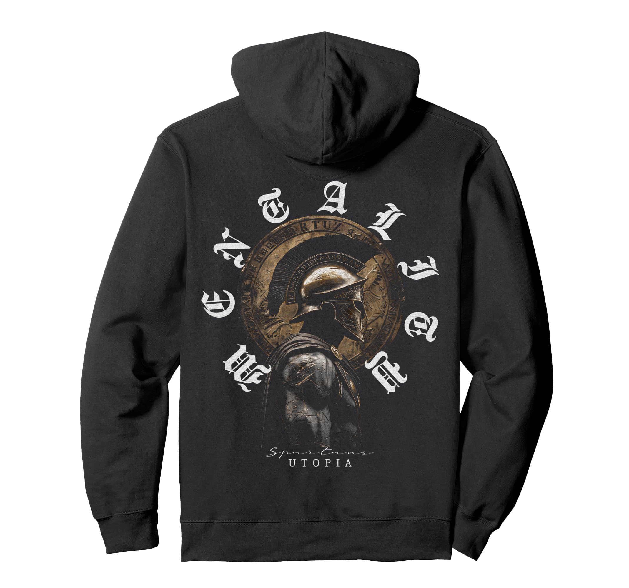 Back Spartan Helmet Warrior Y2K Hoodie - Fun Novelty Design for Adults - T-Shirt, Sweatshirt, Hoodie