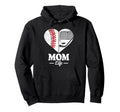 Mom Life Heart Funny Baseball Hockey Mom Hoodie - Novelty Apparel Unisex - T-Shirt, Sweatshirt, Hoodie