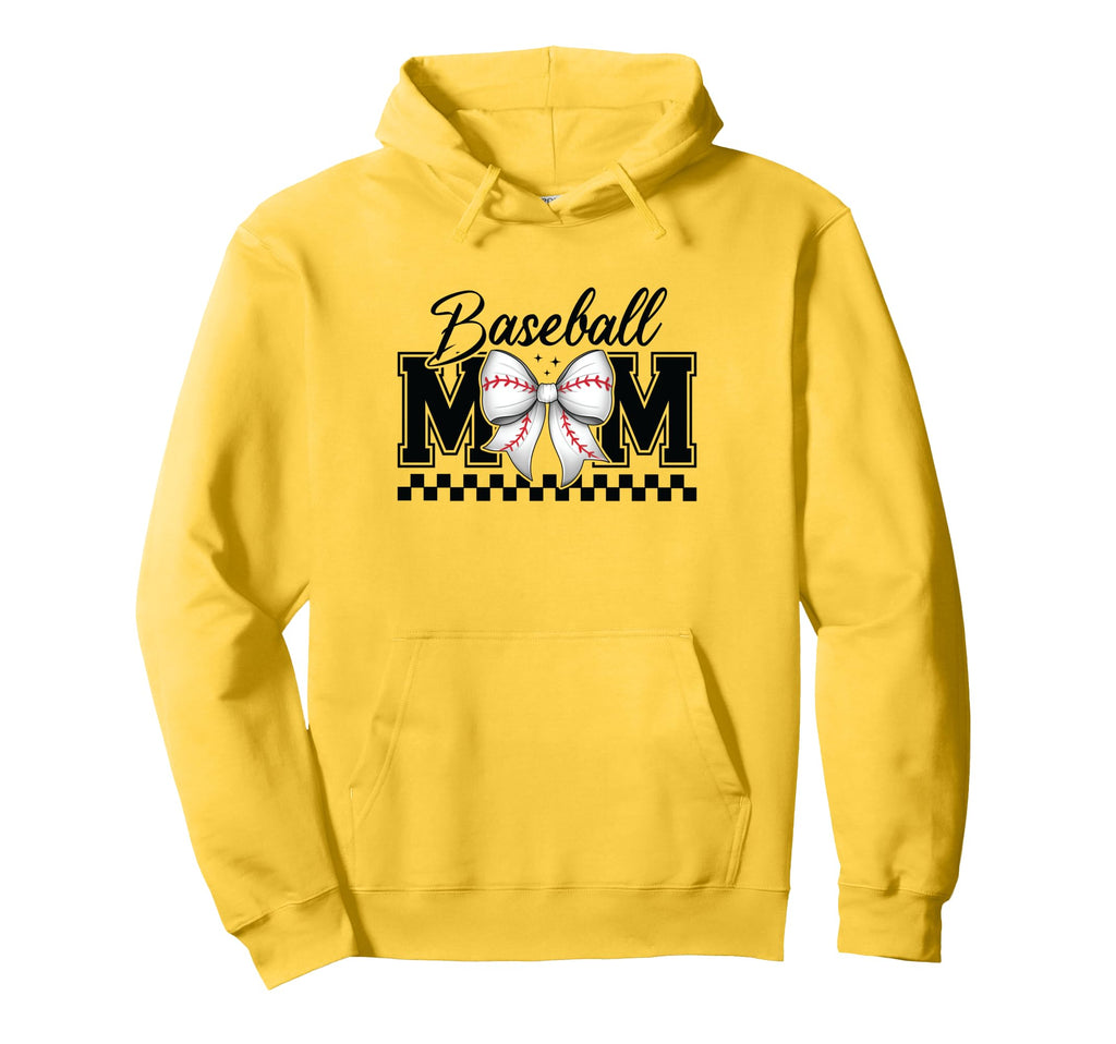 Baseball Mama Sports Mom Coquette Hoodie - Novelty Apparel Unisex - T-Shirt, Sweatshirt, Hoodie