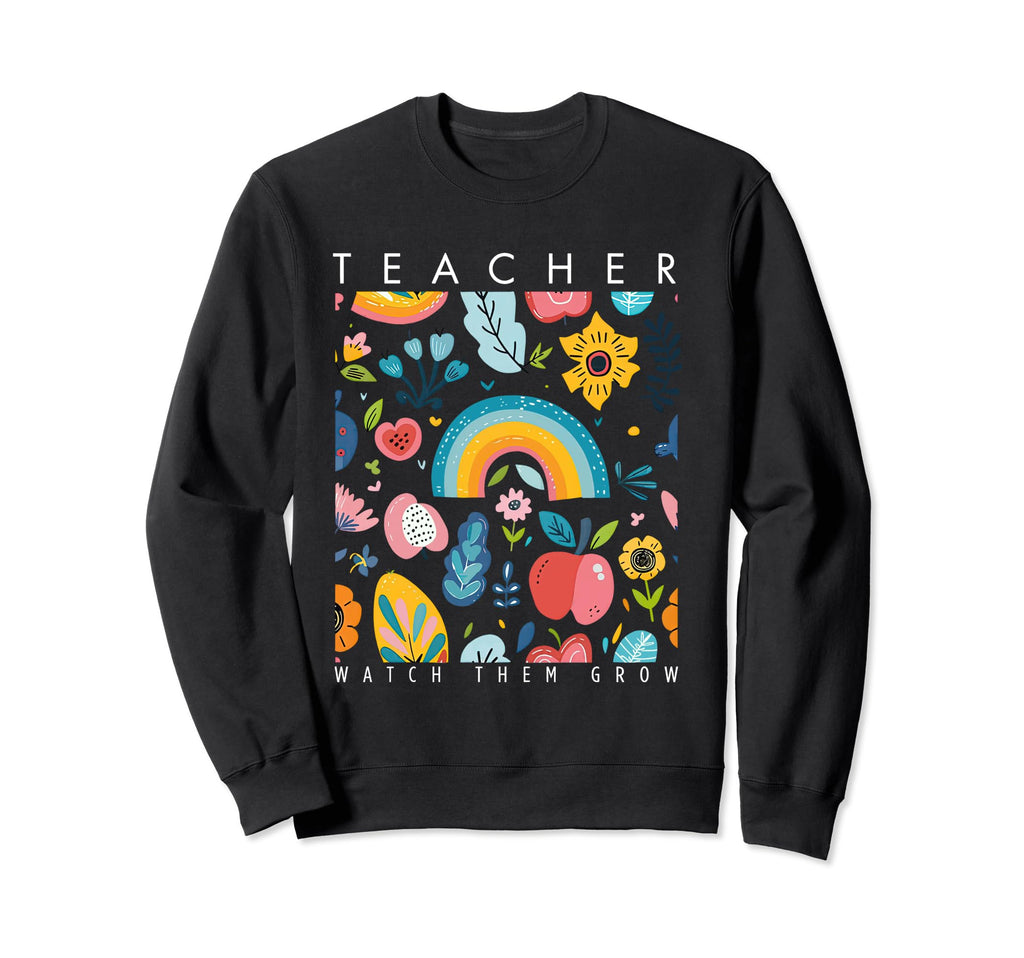 Teacher Boho Wildflower Birth Flower Sweatshirt - Novelty Apparel Unisex - T-Shirt, Sweatshirt, Hoodie