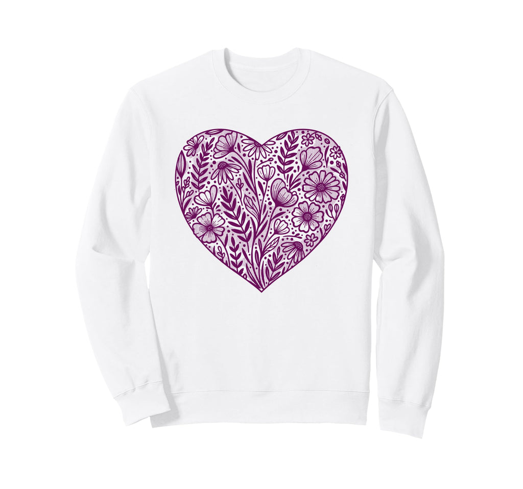 Boho Wildflowers Watercolor Floral Sweatshirt - Custom Art Print Unisex - T-Shirt, Sweatshirt, Hoodie