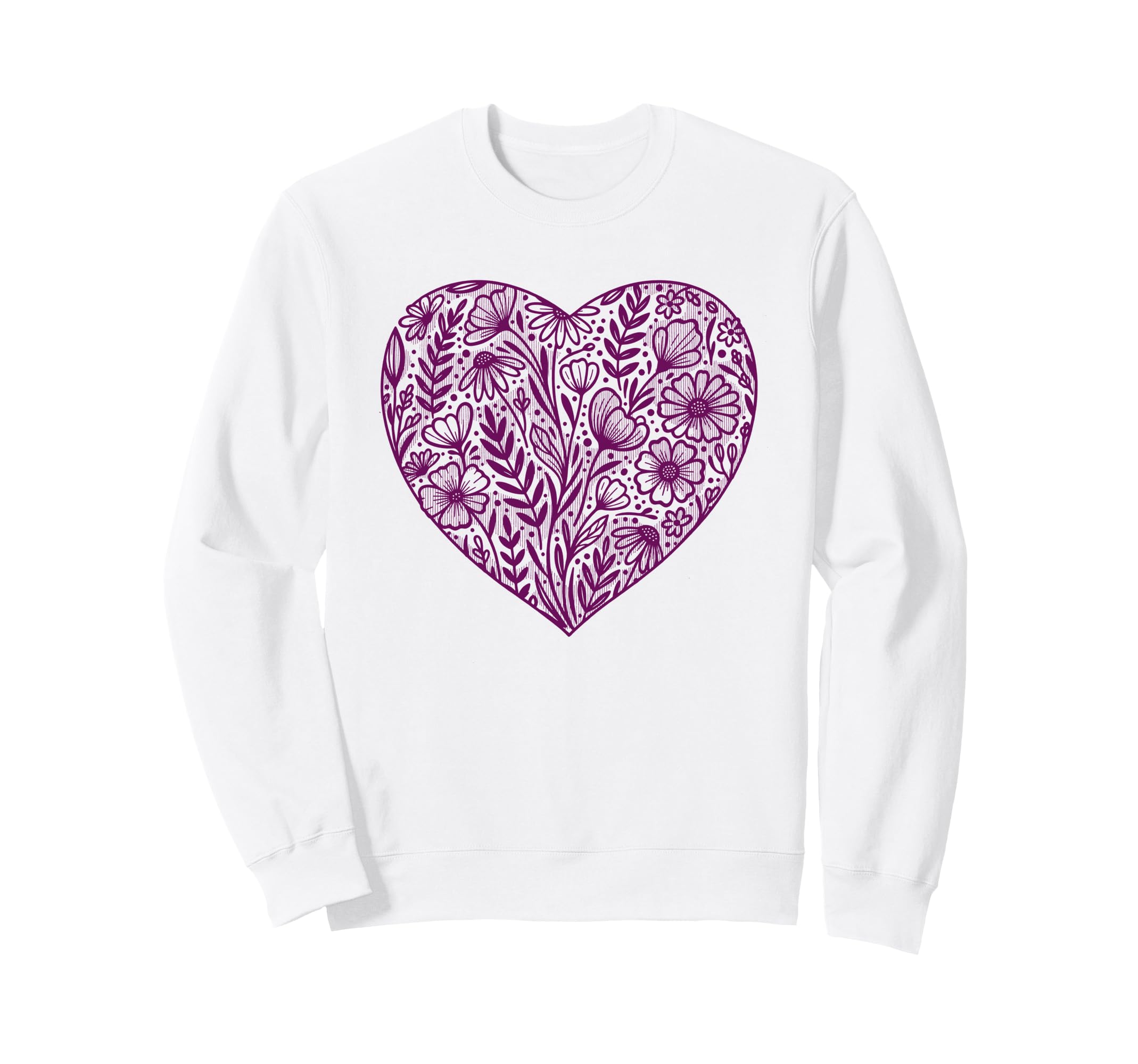 Boho Wildflowers Watercolor Floral Sweatshirt - Custom Art Print Unisex - T-Shirt, Sweatshirt, Hoodie