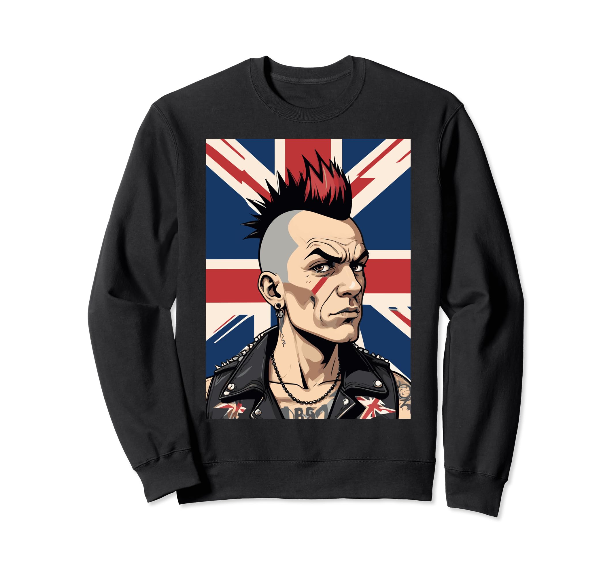 Punk Rock Alternative Grunge Sweatshirt - Fun Novelty Design for Adults - T-Shirt, Sweatshirt, Hoodie