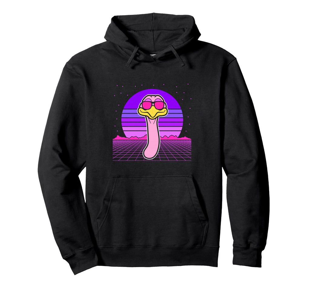 Aesthetic Vaporwave Outfits Ostrich Hoodie - Novelty Apparel Men Women - T-Shirt, Sweatshirt, Hoodie