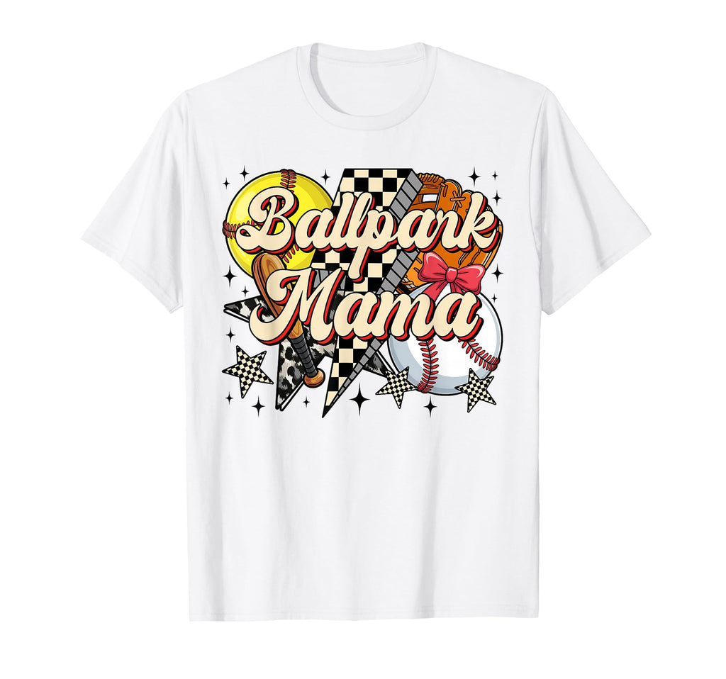 Ballpark Mama Funny Leopard Baseball T-Shirt - Trendy Graphic Men Women - T-Shirt, Sweatshirt, Hoodie