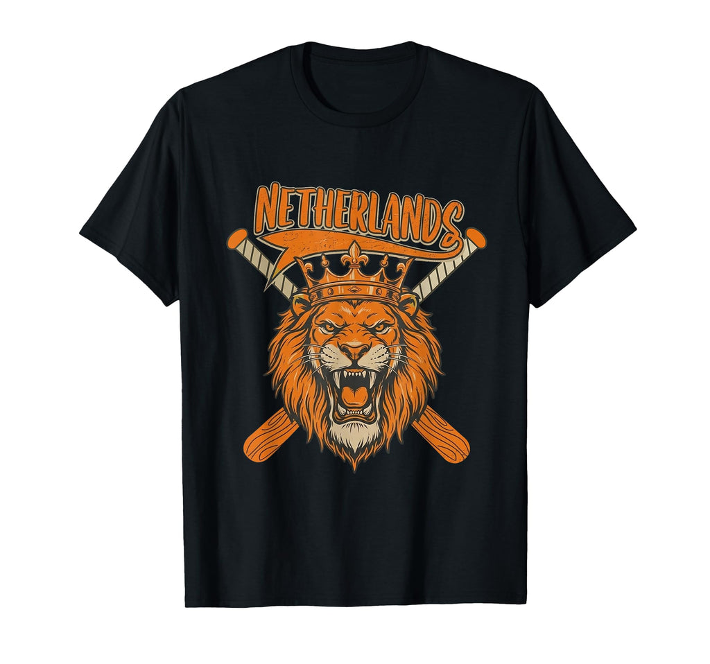 Lion Crown And Baseball Bats T-Shirt - Unique Graphic Men Women - T-Shirt, Sweatshirt, Hoodie