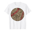 Leopard Baseball Season Baseball T-Shirt - Aesthetic Graphic for Adults - T-Shirt, Sweatshirt, Hoodie