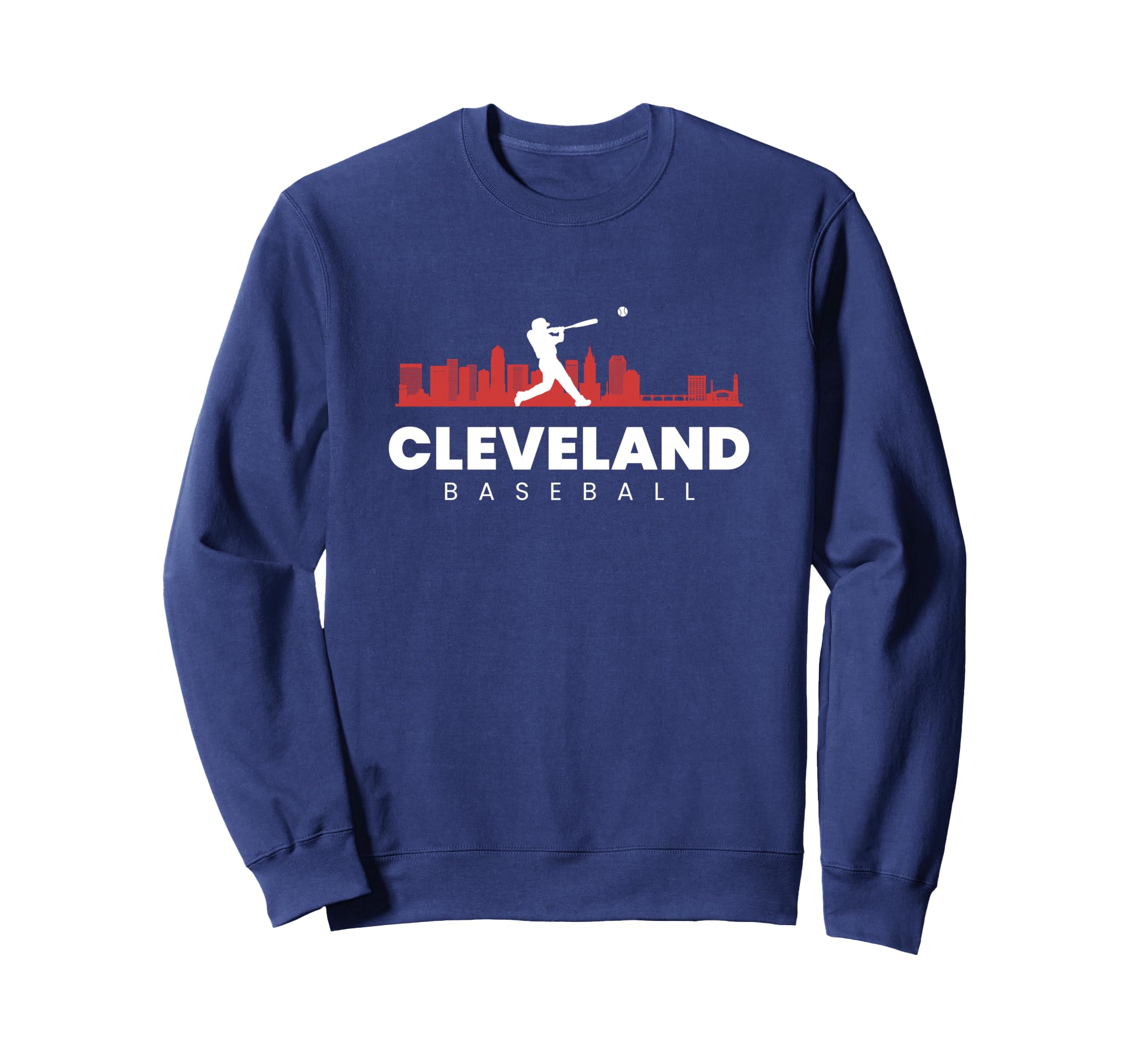 Cleveland Baseball Minimalist Baseball Sweatshirt - Unique Graphic Unisex - T-Shirt, Sweatshirt, Hoodie