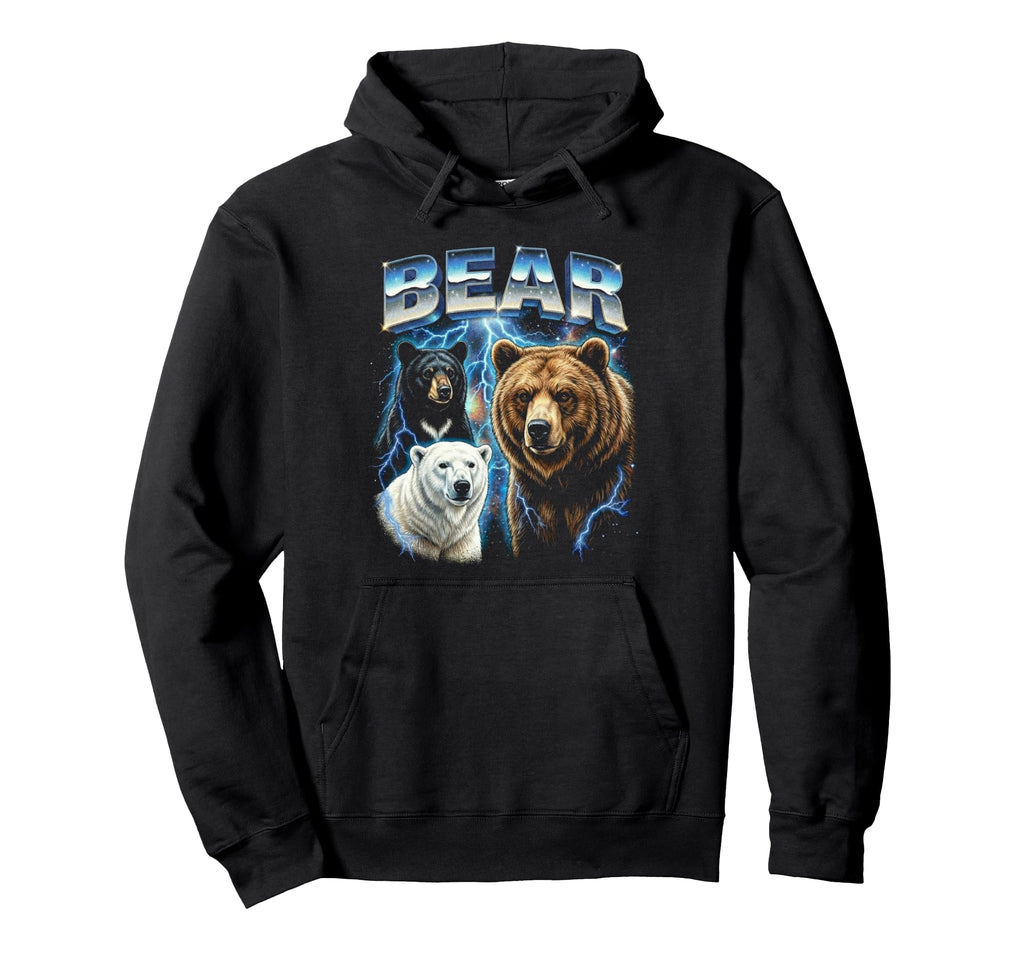 Bear 80S Funny Bear Wildlife 90S Hoodie - Graphic Print Men Women - T-Shirt, Sweatshirt, Hoodie