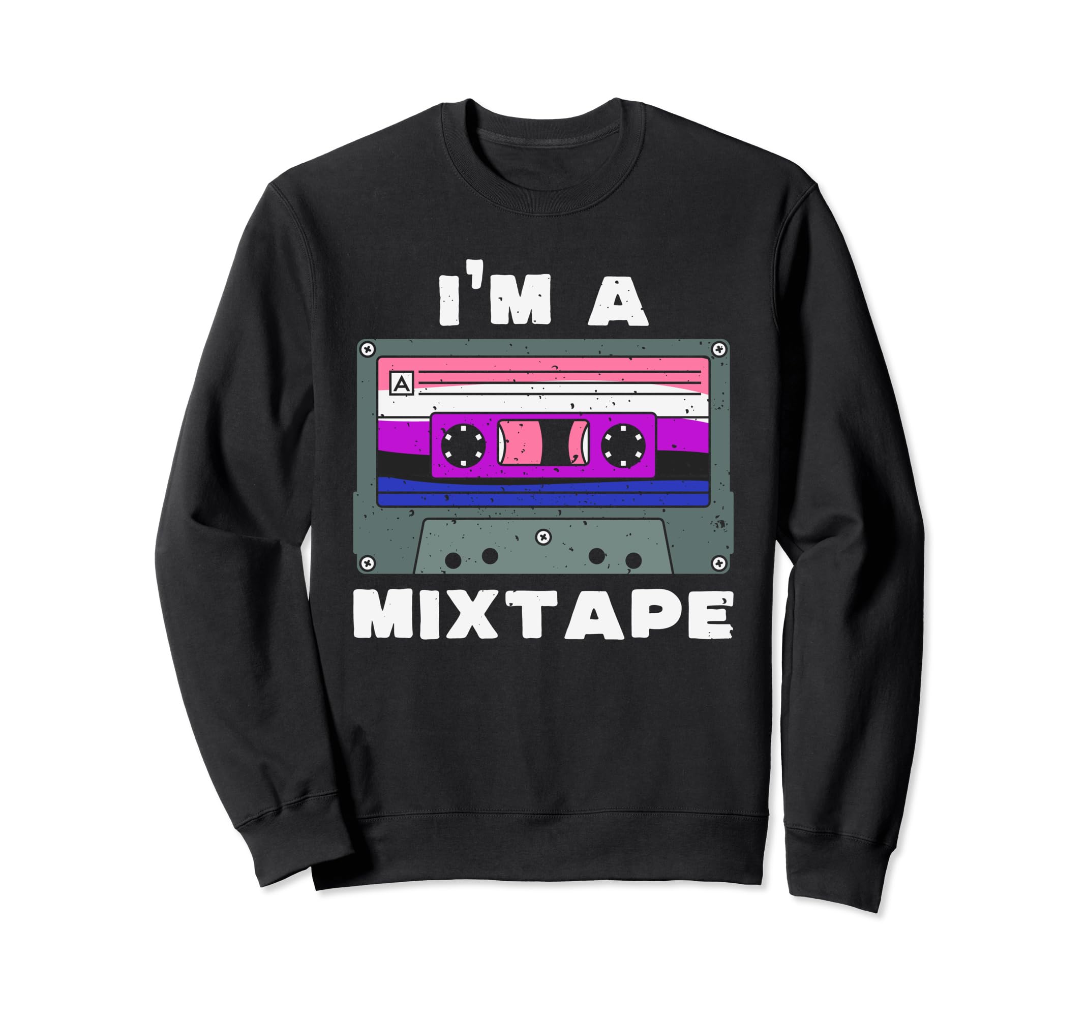 Im Mixtape Genderfluid Flag Sweatshirt - Novelty Apparel for Adults - T-Shirt, Sweatshirt, Hoodie