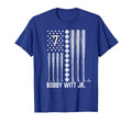 Baseball American Flag Bobby Witt Jr T-Shirt - Custom Art Print Unisex - T-Shirt, Sweatshirt, Hoodie
