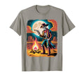 90S Airbrushed Skeleton Cowboy T-Shirt - Custom Art Print Unisex - T-Shirt, Sweatshirt, Hoodie