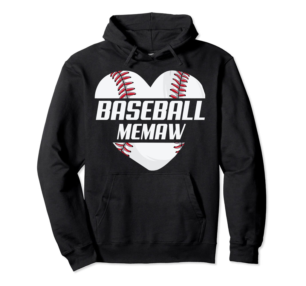 Baseball Player Family Gifts Baseball Memaw Hoodie - Graphic Print Unisex - T-Shirt, Sweatshirt, Hoodie