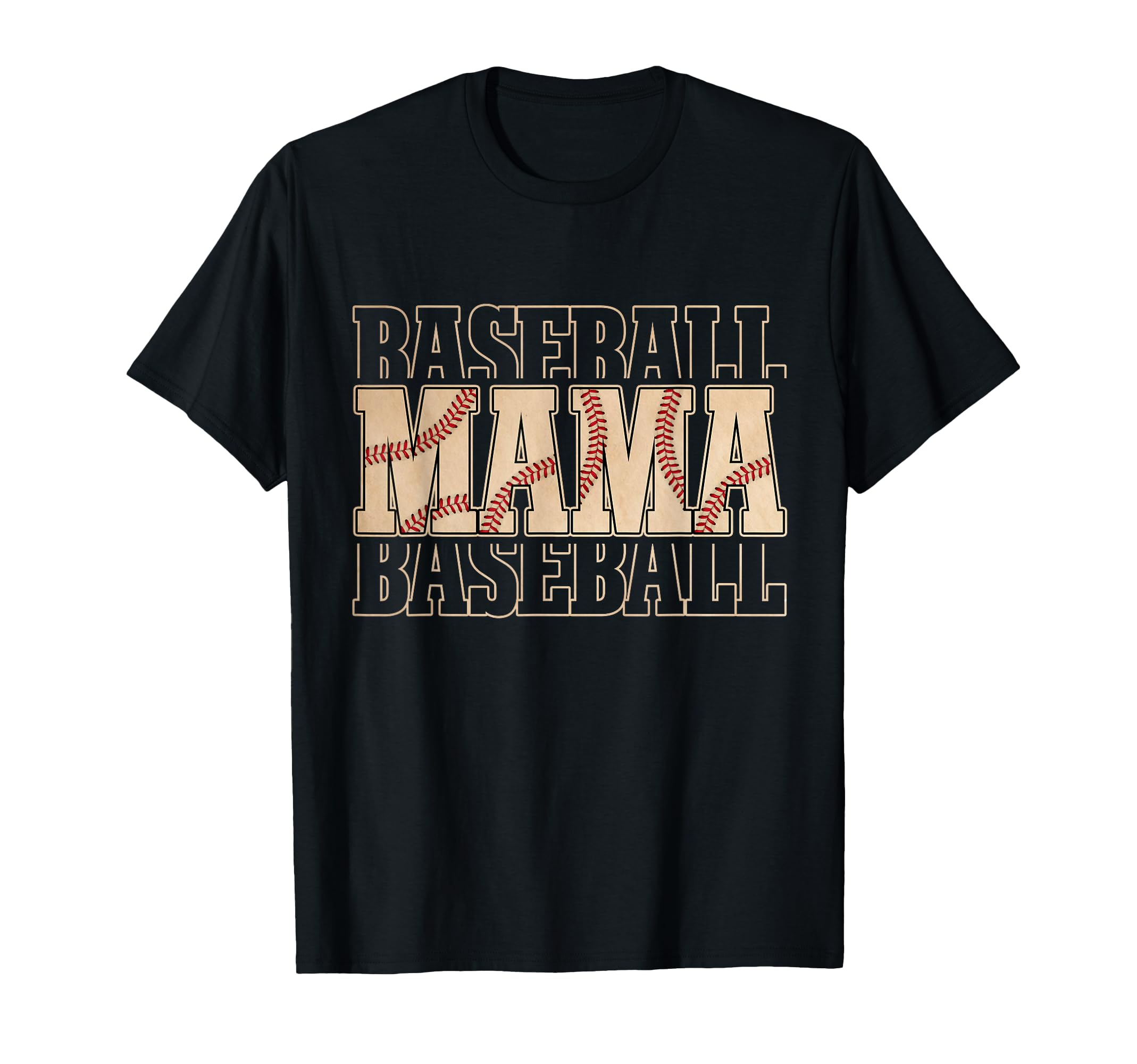 Baseball Mama Sports Mom Life Red T-Shirt - Custom Art Print Men Women - T-Shirt, Sweatshirt, Hoodie