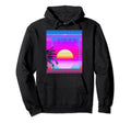 Hawaii Vaporwave Sunset Synthwave Hoodie - Casual Everyday Wear for Adults - T-Shirt, Sweatshirt, Hoodie