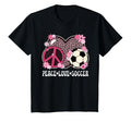 Peace Love Soccer Lover Leopard Soccer T-Shirt - Custom Art Print Men Women - T-Shirt, Sweatshirt, Hoodie
