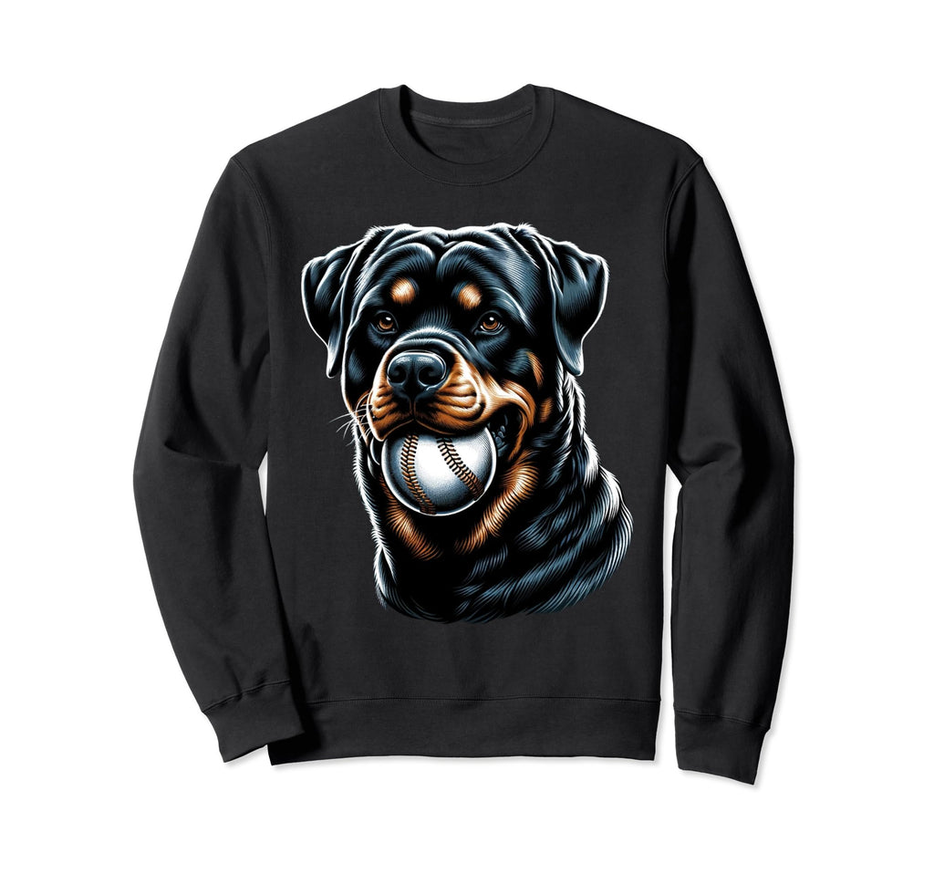 Funny Rottweiler Baseball Sweatshirt - Casual Everyday Wear for Adults - T-Shirt, Sweatshirt, Hoodie