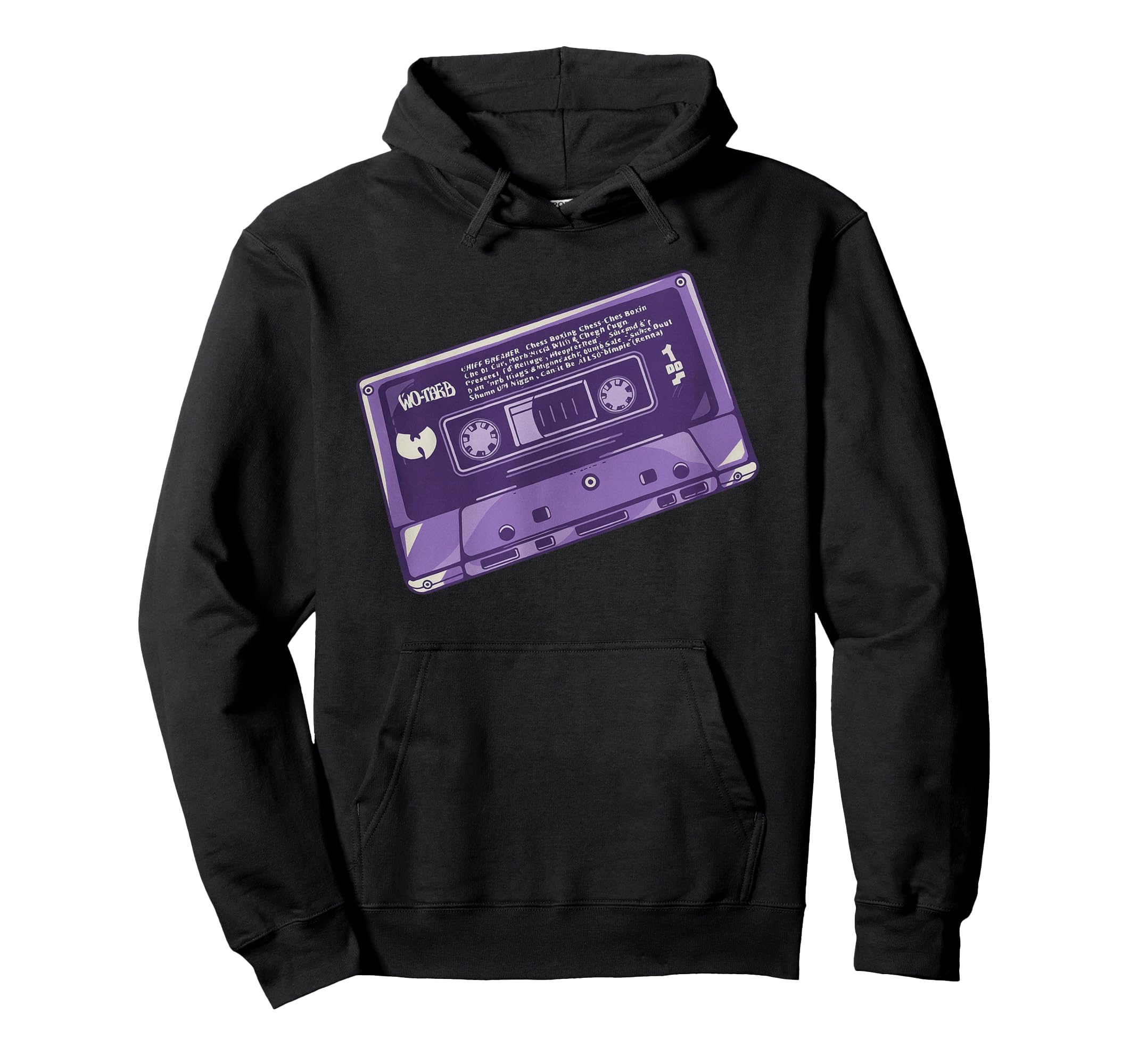 Purple Cassette Tape 90S Hip Hop Music Hoodie - Graphic Print for Adults - T-Shirt, Sweatshirt, Hoodie