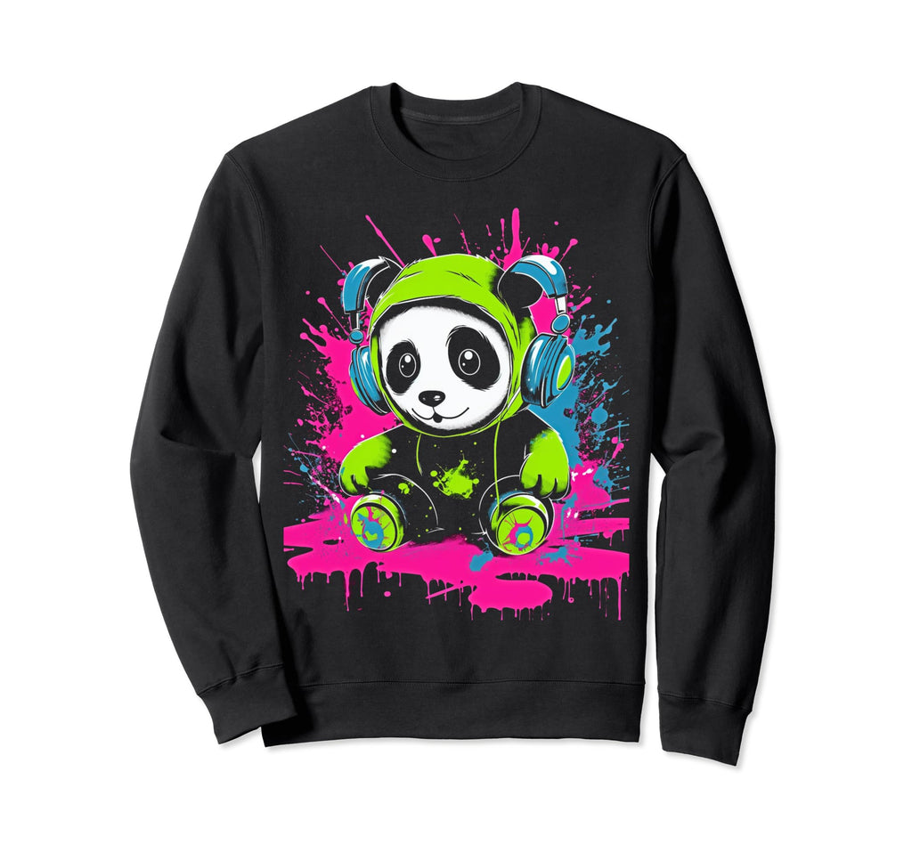 Kawaii Panda Dj Japanese Edm Y2K Sweatshirt - Custom Art Print for Adults - T-Shirt, Sweatshirt, Hoodie