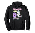 9Th Birthday Roller Skate Party Unicorn Hoodie - Aesthetic Graphic Unisex - T-Shirt, Sweatshirt, Hoodie