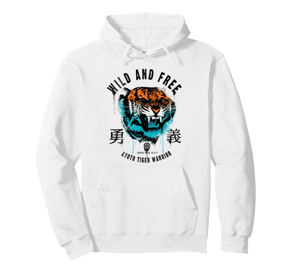 Fierce Tiger Head Japanese Y2K Cyberpunk Hoodie - Graphic Print for Adults - T-Shirt, Sweatshirt, Hoodie