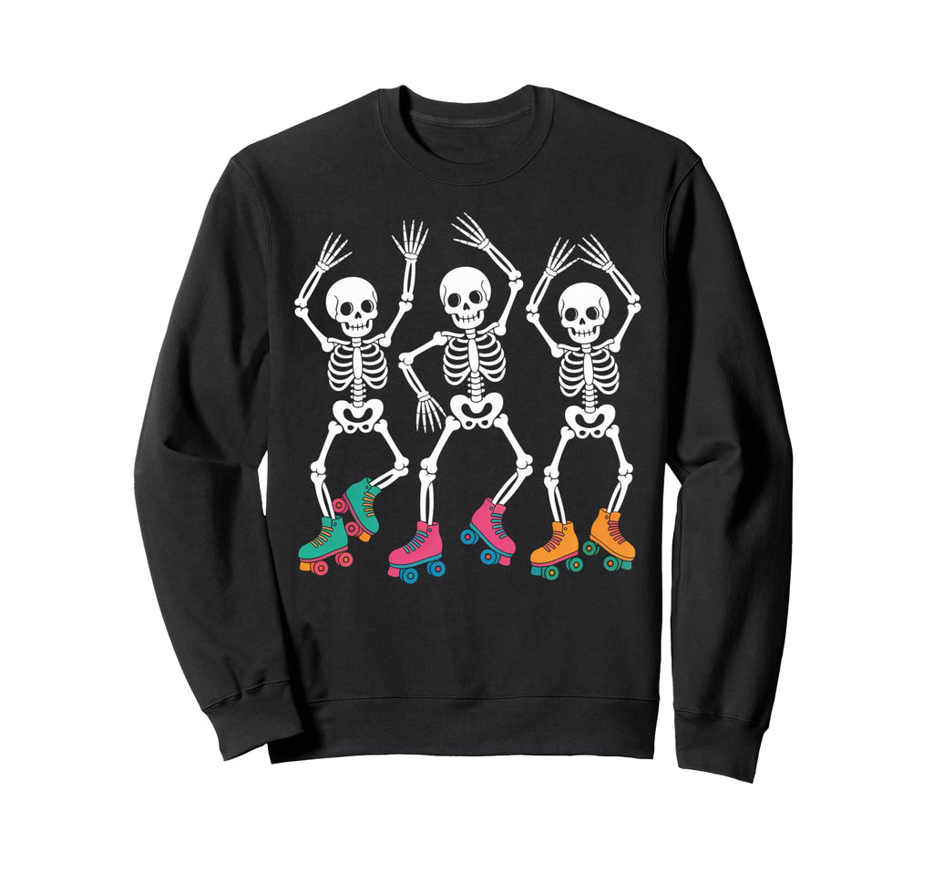 Dancing Skeleton Roller Skate Sweatshirt - Novelty Apparel for Adults - T-Shirt, Sweatshirt, Hoodie