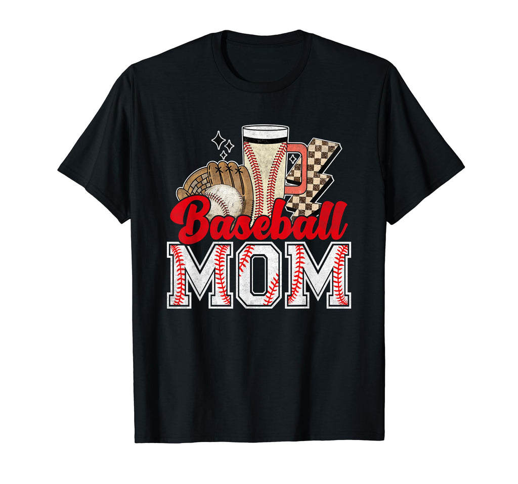 Coffee Baseball Mama Mothers Day Funny T-Shirt - Novelty Apparel Unisex - T-Shirt, Sweatshirt, Hoodie