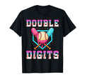 10Th Birthday Baseball Drip Theme Double T-Shirt - Graphic Print Unisex - T-Shirt, Sweatshirt, Hoodie