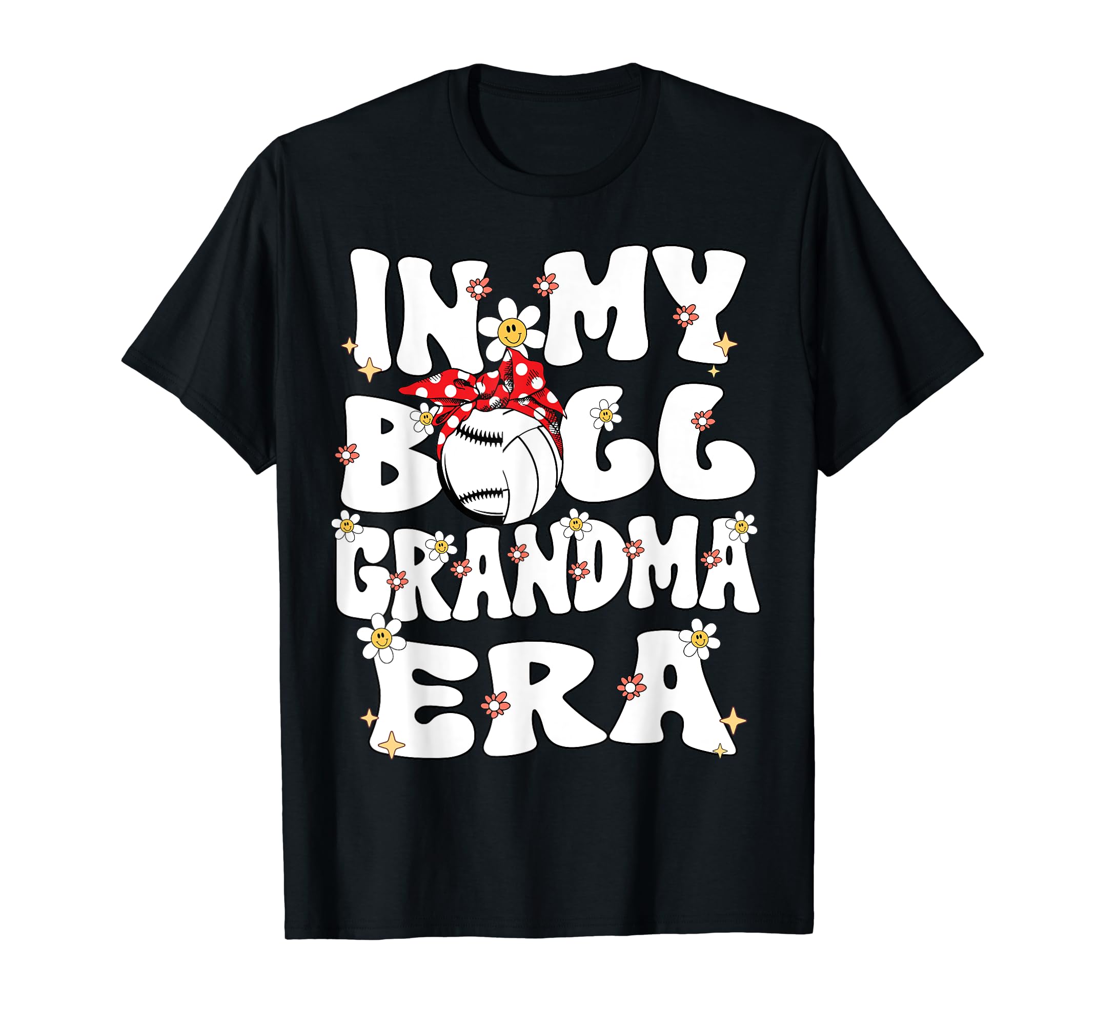 My Ball Grandma Era Groovy Baseball T-Shirt - Graphic Print Unisex - T-Shirt, Sweatshirt, Hoodie