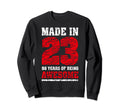 Made 23 98 Years Old 98Th Distressed Sweatshirt - Graphic Print Unisex - T-Shirt, Sweatshirt, Hoodie