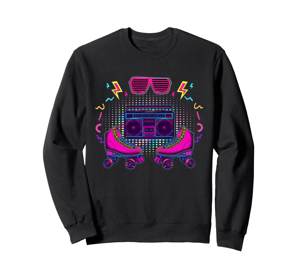 Rollerskates Funny 80S Roller Sweatshirt - Novelty Apparel for Adults - T-Shirt, Sweatshirt, Hoodie