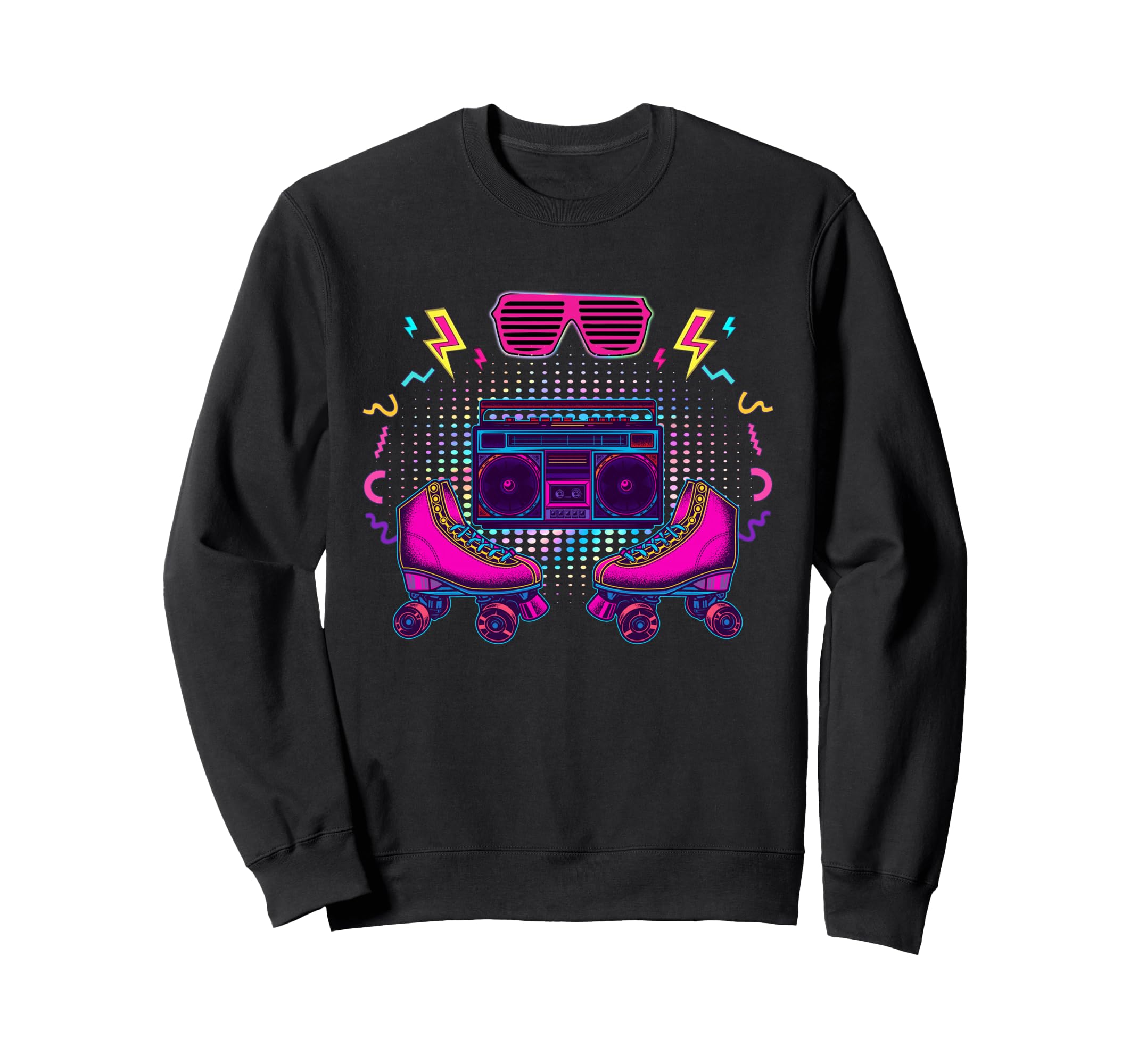 Rollerskates Funny 80S Roller Sweatshirt - Novelty Apparel for Adults - T-Shirt, Sweatshirt, Hoodie