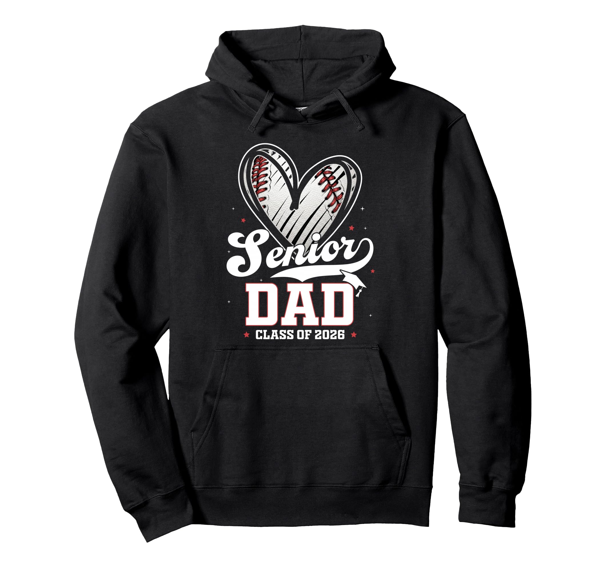 Senior Dad Class 2026 Baseball Hoodie - Streetwear Style for Adults - T-Shirt, Sweatshirt, Hoodie