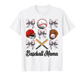 Baseball Mama Bow Baseball Mom T-Shirt - Custom Art Print Men Women - T-Shirt, Sweatshirt, Hoodie