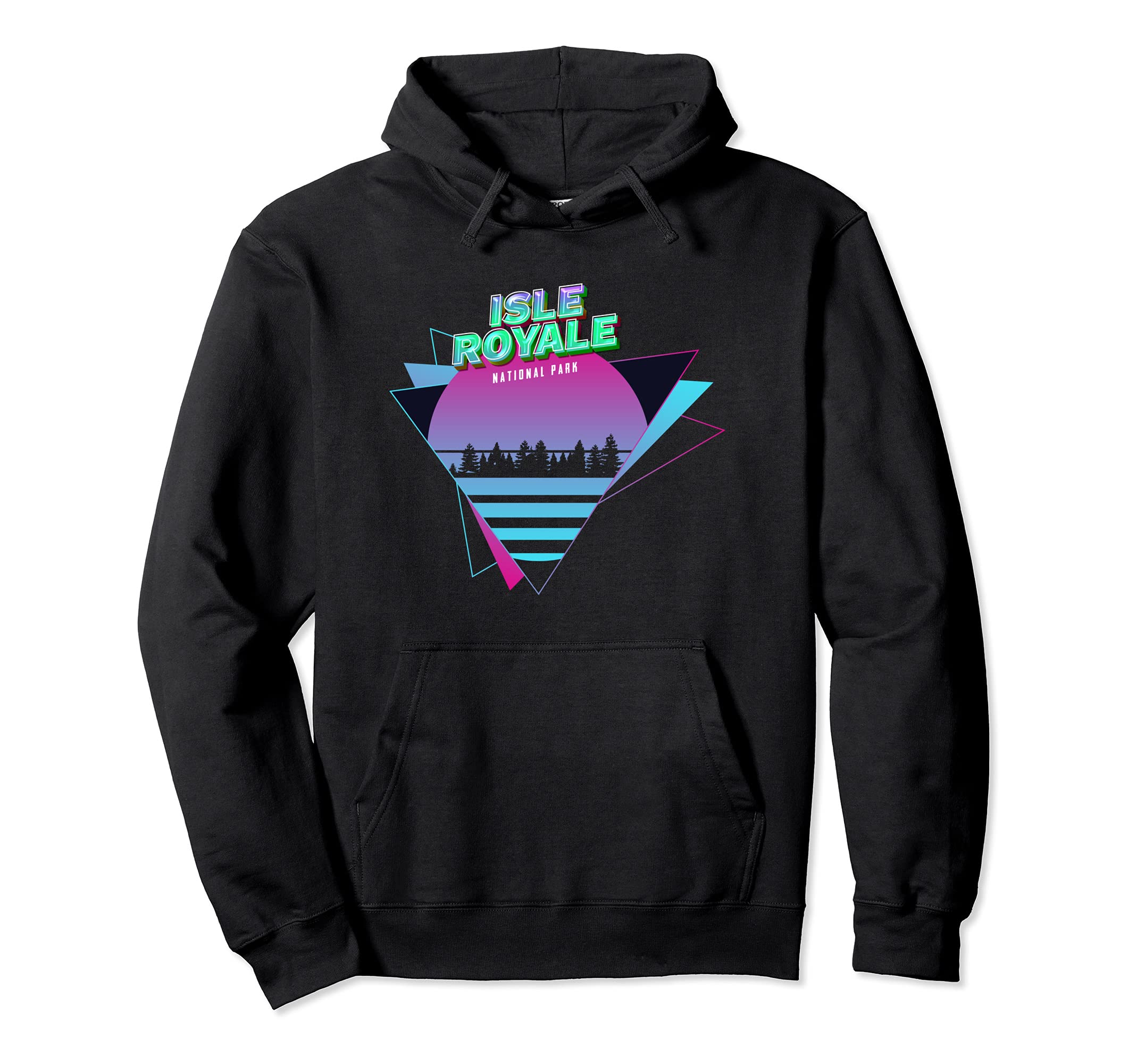 Vaporwave Isle Royale National Park Hoodie - Unique Graphic for Adults - T-Shirt, Sweatshirt, Hoodie