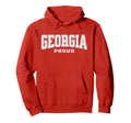 Georgia Ga Athletic Varsity Sports Red Hoodie - Custom Art Print Unisex - T-Shirt, Sweatshirt, Hoodie