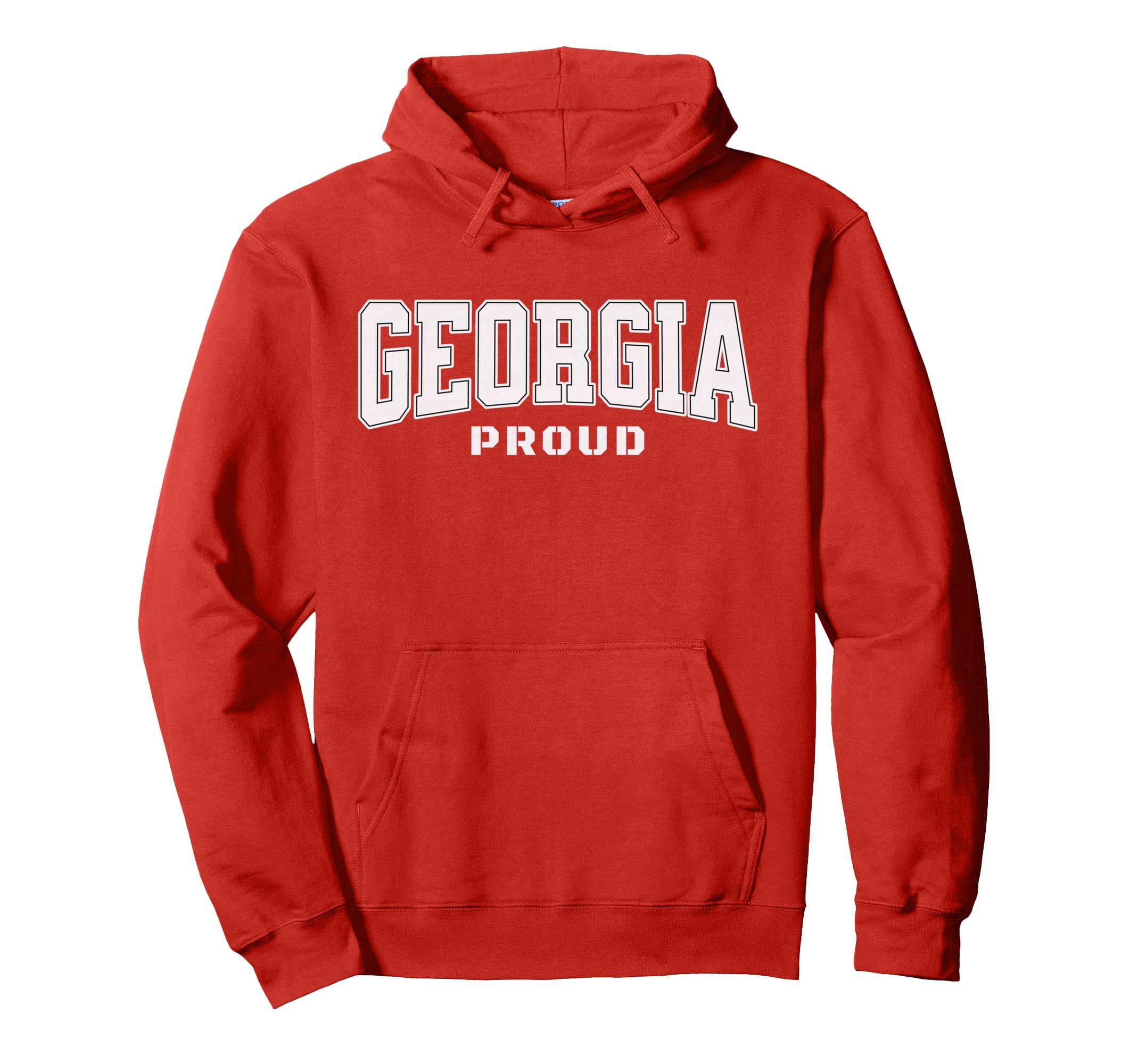 Georgia Ga Athletic Varsity Sports Red Hoodie - Custom Art Print Unisex - T-Shirt, Sweatshirt, Hoodie