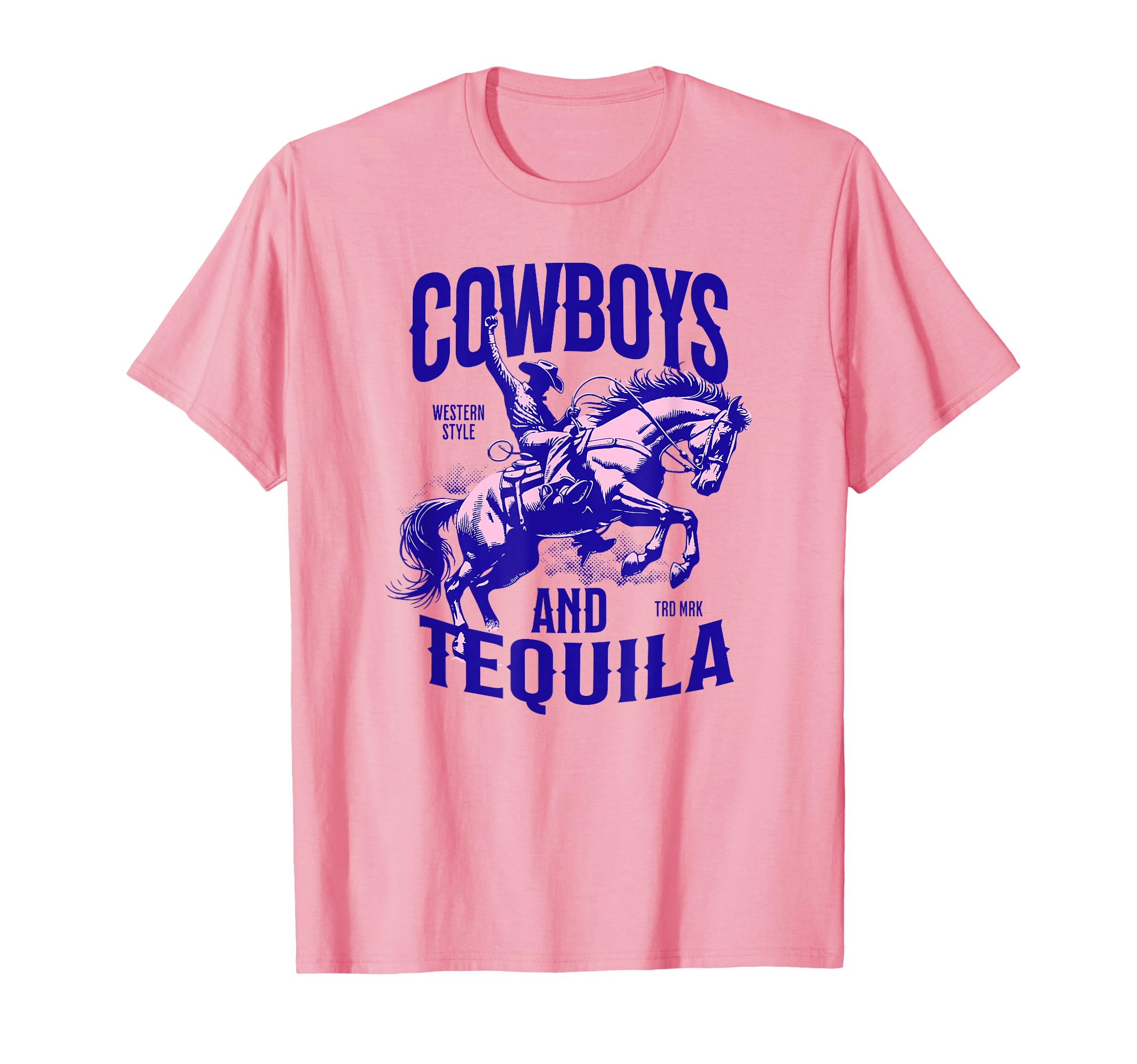 Cowboys And Tequila Western T-Shirt - Graphic Print Unisex - T-Shirt, Sweatshirt, Hoodie