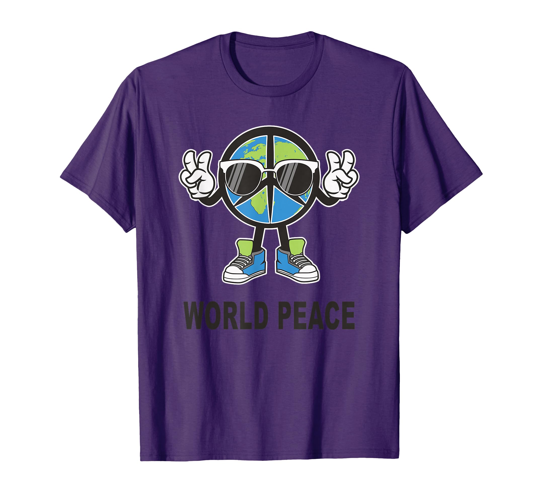 World Peace Earth Global Love Peace T-Shirt - Minimalist Print Men Women - T-Shirt, Sweatshirt, Hoodie