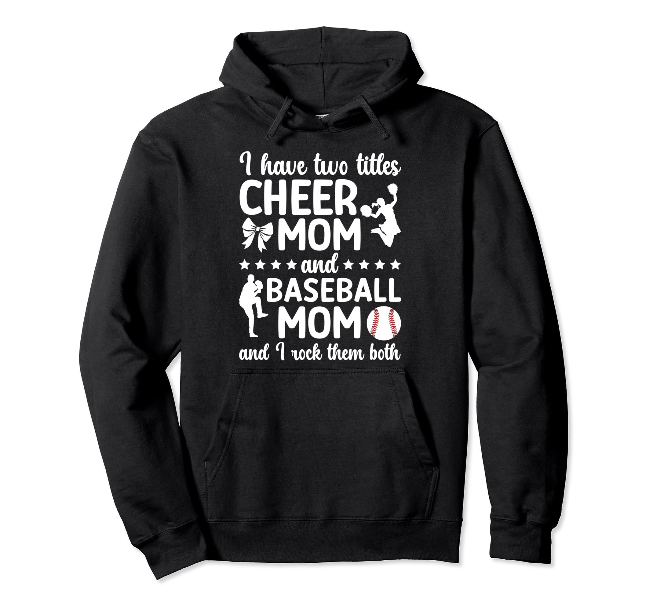 Cheer Baseball Mom Baseball Player Hoodie - Minimalist Print for Adults - T-Shirt, Sweatshirt, Hoodie
