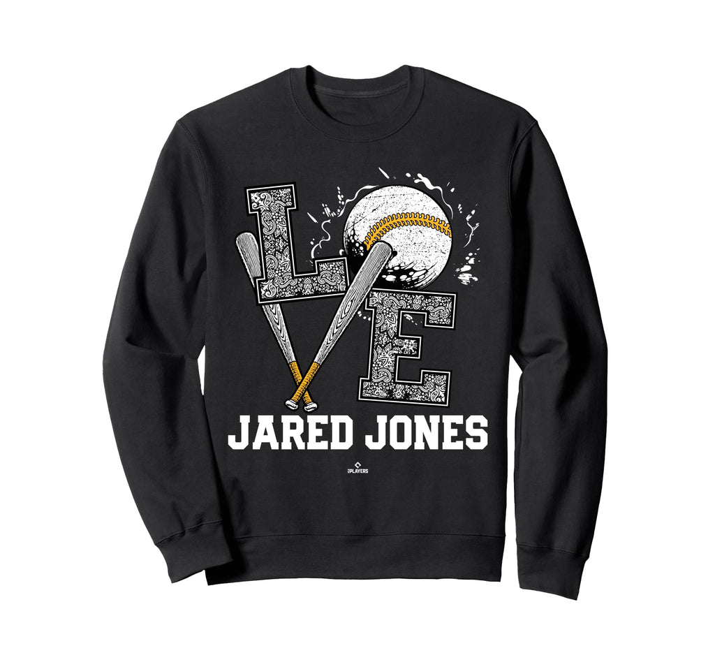 Distressed Baseball Love Jared Sweatshirt - Casual Everyday Wear Men Women - T-Shirt, Sweatshirt, Hoodie