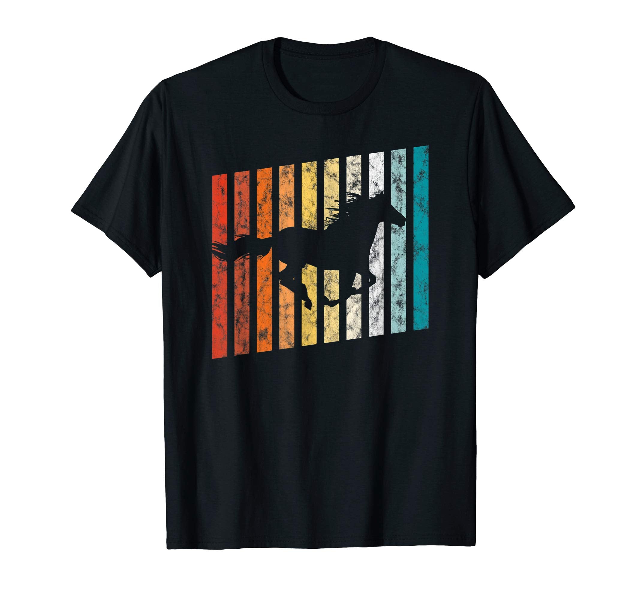 Running Horse Wild Galloping Stripe T-Shirt - Novelty Apparel Unisex - T-Shirt, Sweatshirt, Hoodie