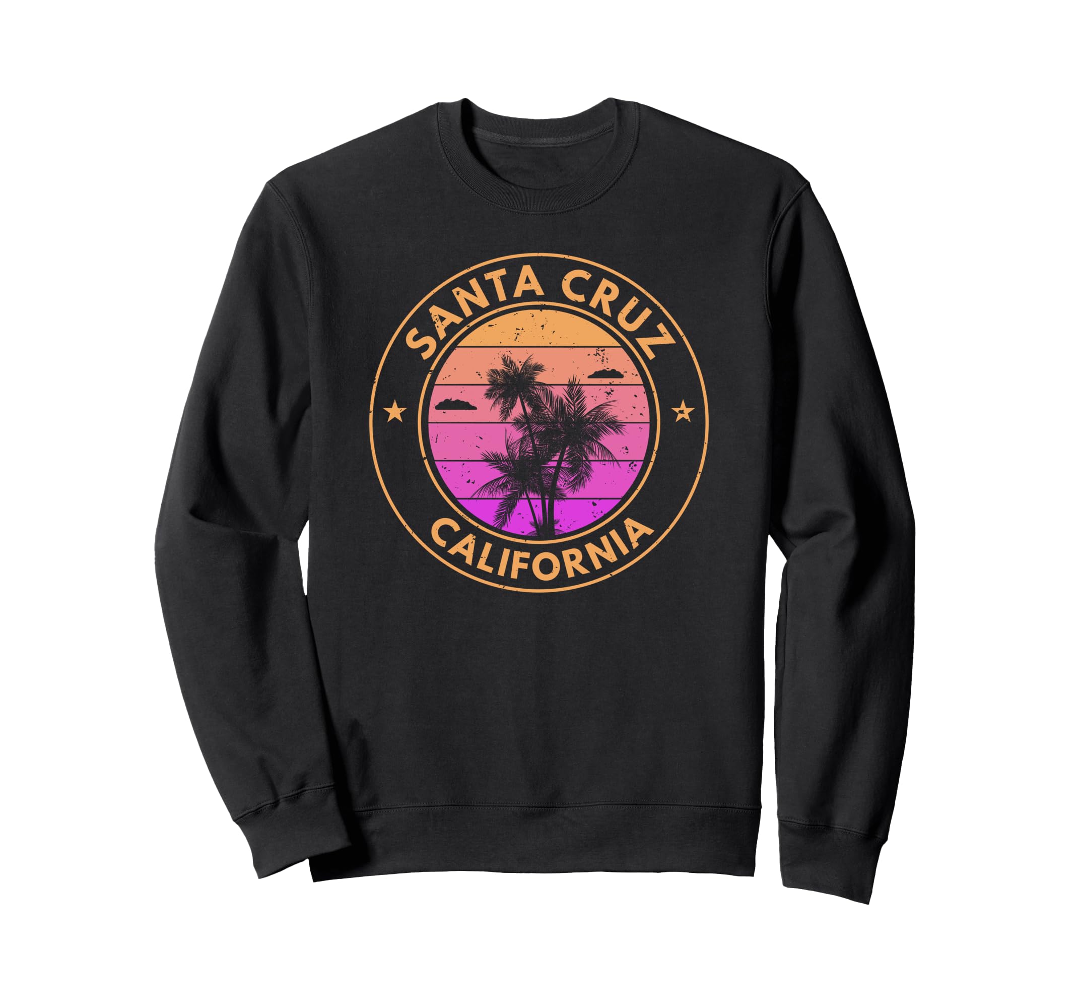 Santa Cruz California Sunset Sweatshirt - Minimalist Print Unisex - T-Shirt, Sweatshirt, Hoodie