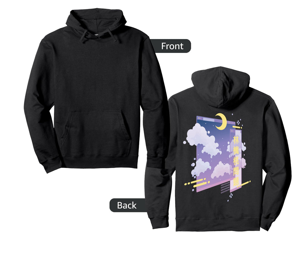 80S 90S Vaporwave Pastel Goth Grunge Hoodie - Custom Art Print for Adults - T-Shirt, Sweatshirt, Hoodie