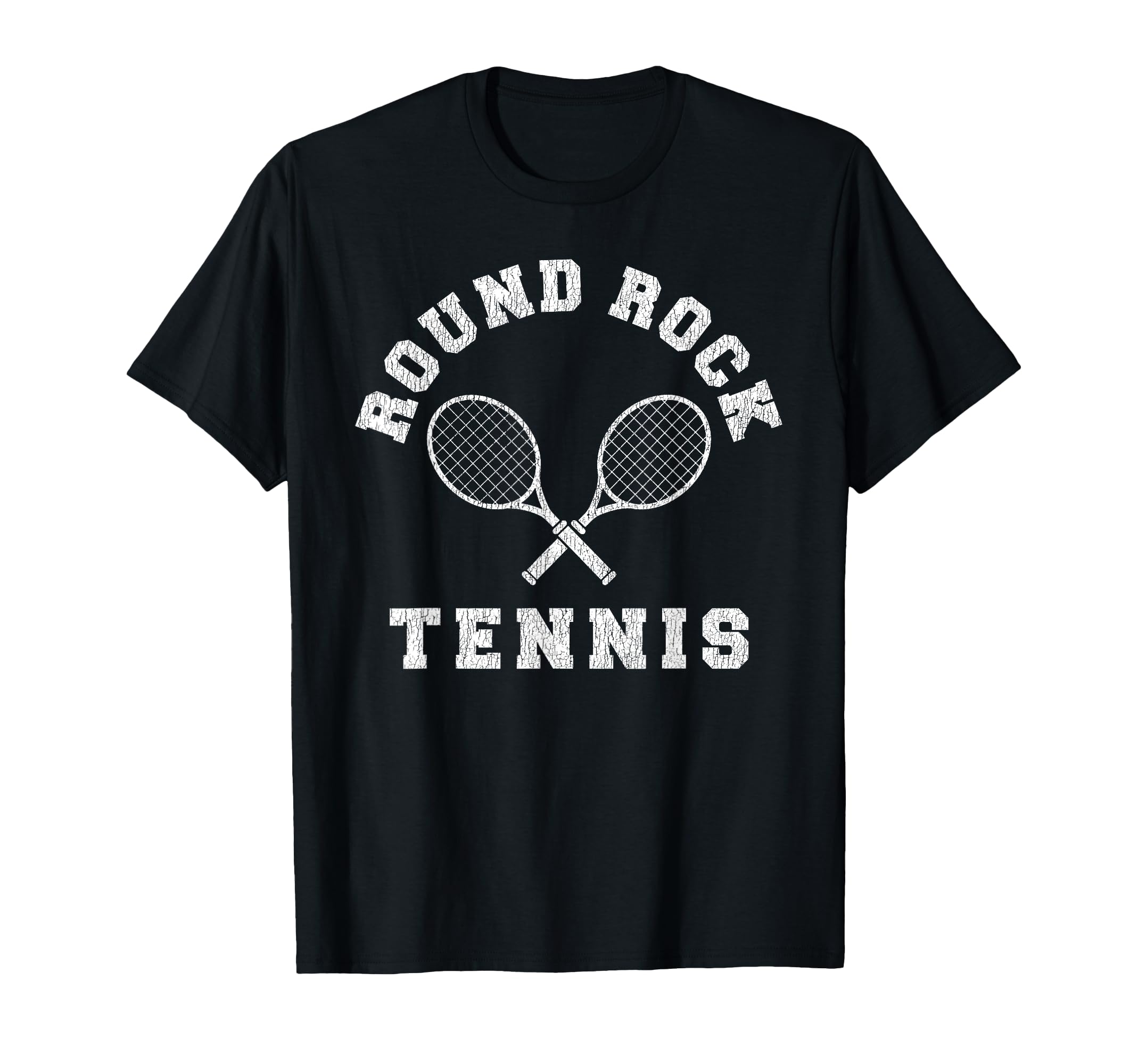 Round Rock Tennis Team Distressed 90S T-Shirt - Minimalist Print Men Women - T-Shirt, Sweatshirt, Hoodie