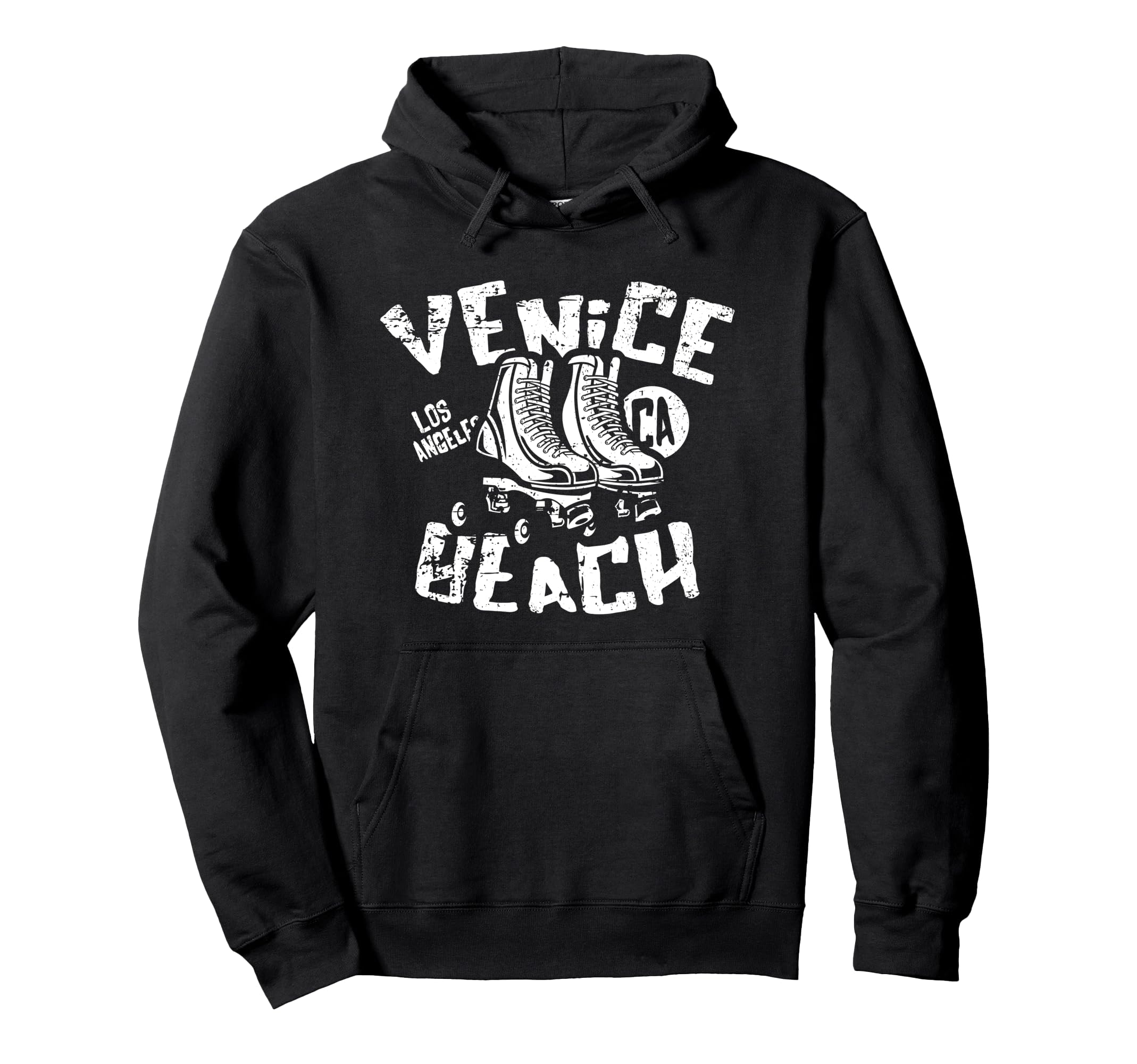 Venice Beach California Distressed Hoodie - Fun Novelty Design Men Women - T-Shirt, Sweatshirt, Hoodie