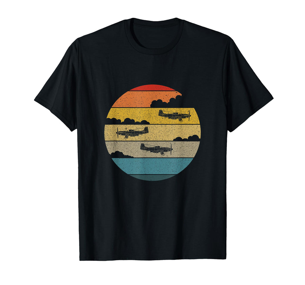 P51D Mustang Airplane Schematic T-Shirt - Custom Art Print for Adults - T-Shirt, Sweatshirt, Hoodie