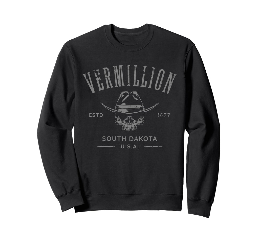 Vermillion South Dakota Distressed Sweatshirt - Graphic Print for Adults - T-Shirt, Sweatshirt, Hoodie