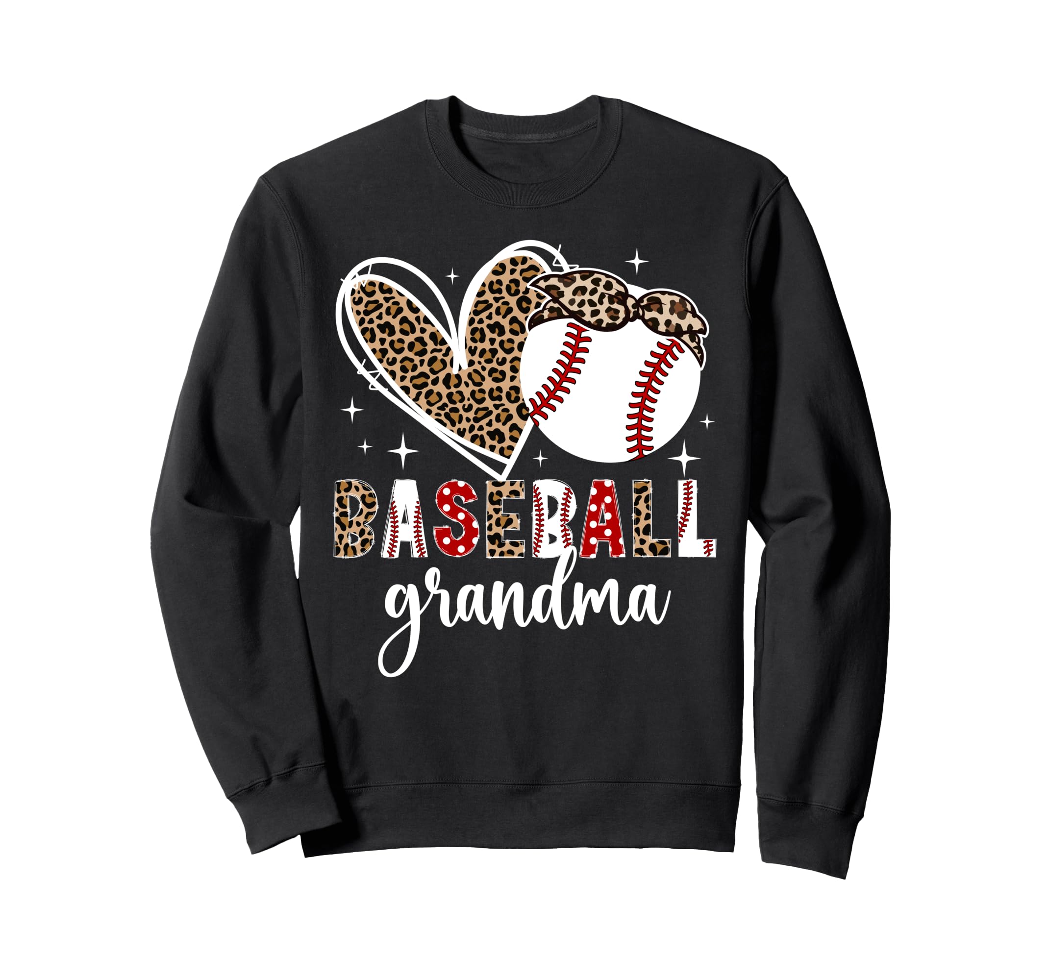 Baseball Grandma Leopard Baseball Sweatshirt - Streetwear Style for Adults - T-Shirt, Sweatshirt, Hoodie
